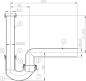 Preview: Siphon DN40x6/4" mit Kugelgelenk HL100G/40